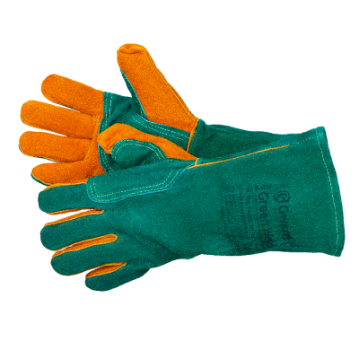 Краги сварочные Gward Green Welder (зелёные) с усилением, нить КЕВЛАР XY239